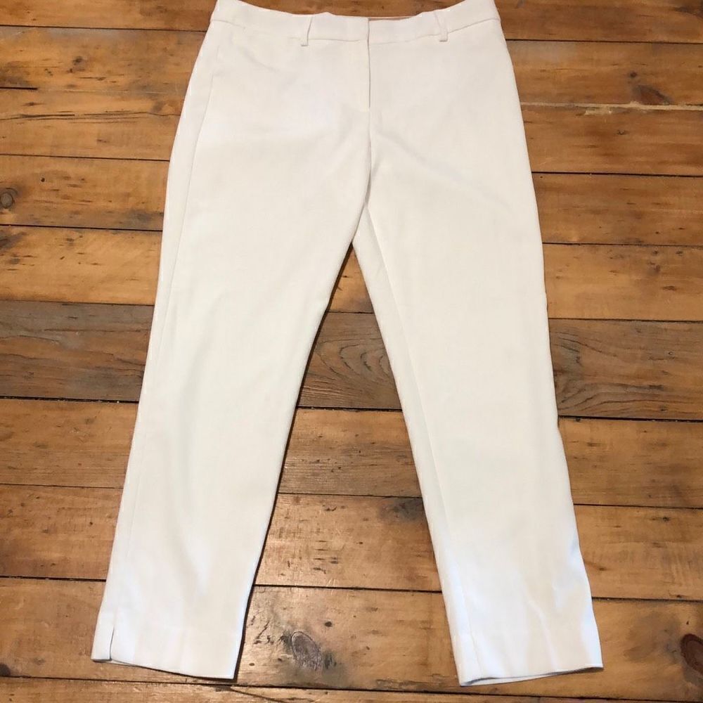 Talbots Women's Hampshire Seasonless Crepe Wide-Leg Pants White Size 10
